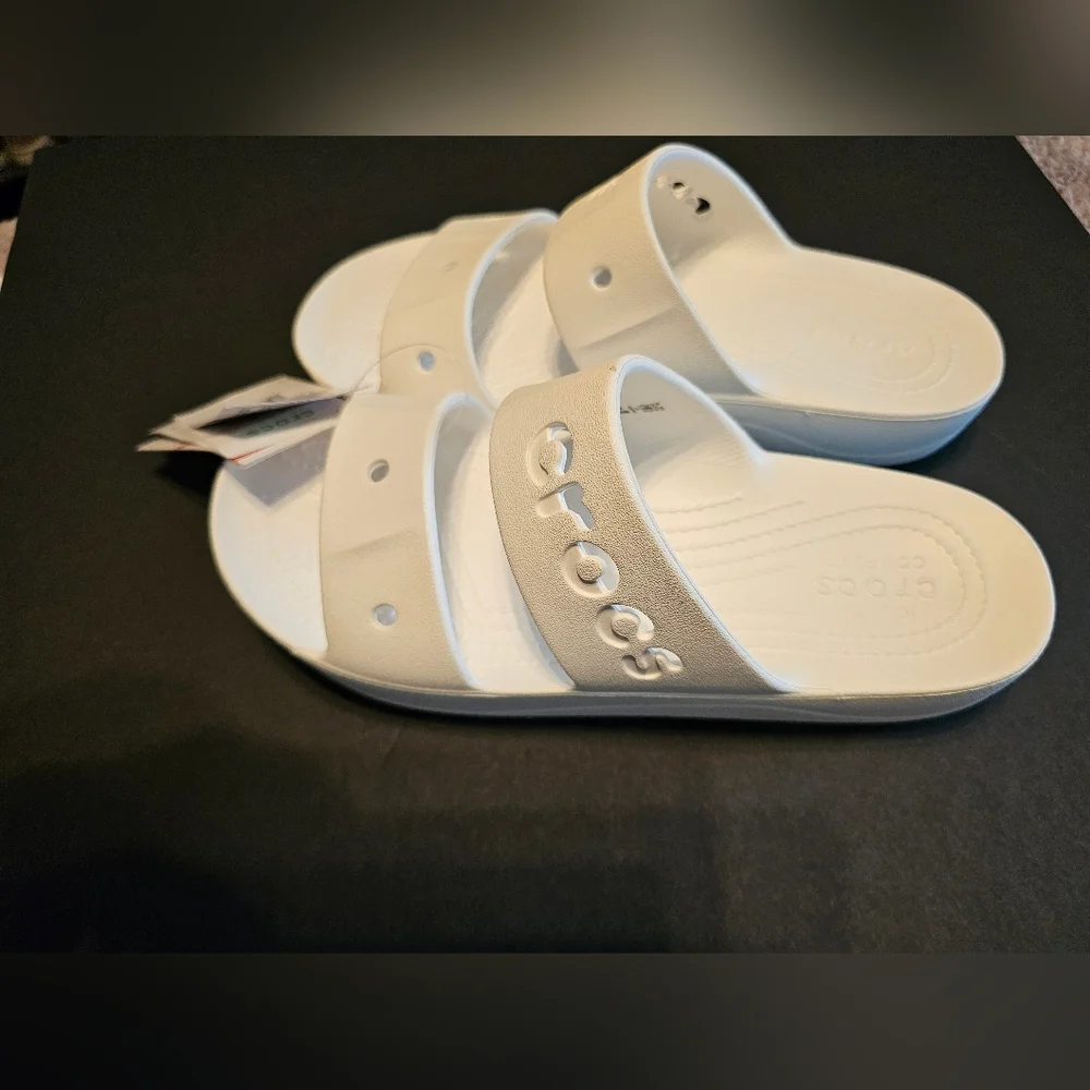 CROCS White Baya Platform Slides - Picture 5 of 7